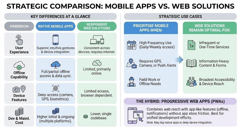 Comparative Analysis Mobile Apps vs Responsive Web