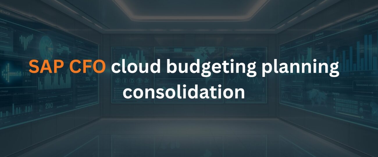 SAP CFO cloud budgeting planning consolidation